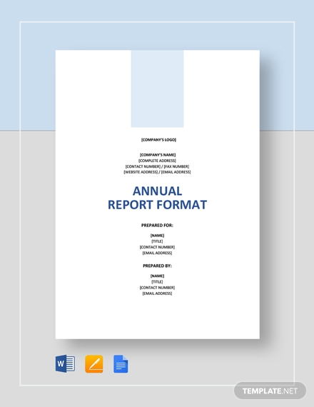 Word Annual Report Template