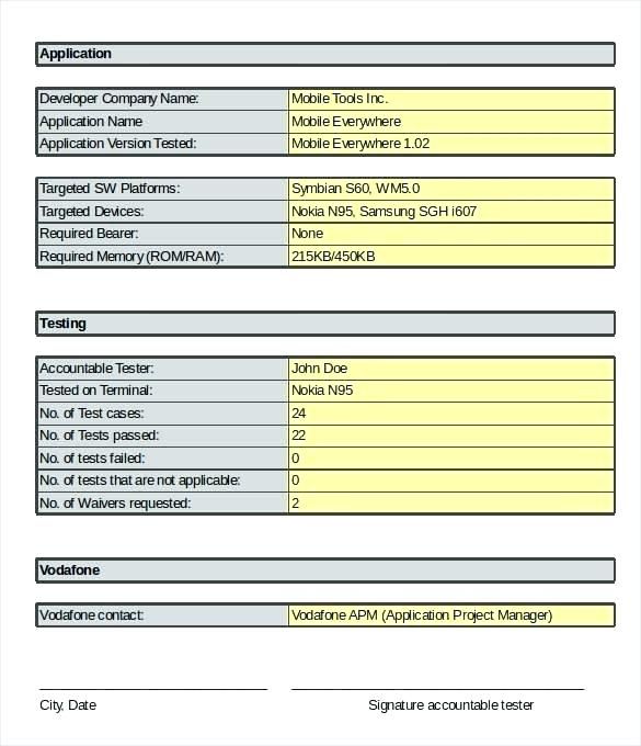 Acceptance Test Report Template