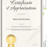 Army Certificate Of Appreciation Template