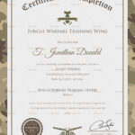 Army Certificate Of Completion Template