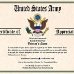 Army Certificate Of Completion Template