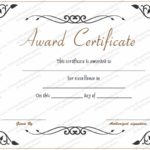 Award Of Excellence Certificate Template