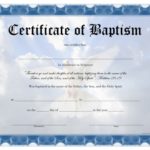 Baptism Certificate Template Word