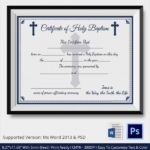 Baptism Certificate Template Word