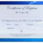 Baptism Certificate Template Word