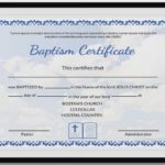 Baptism Certificate Template Word