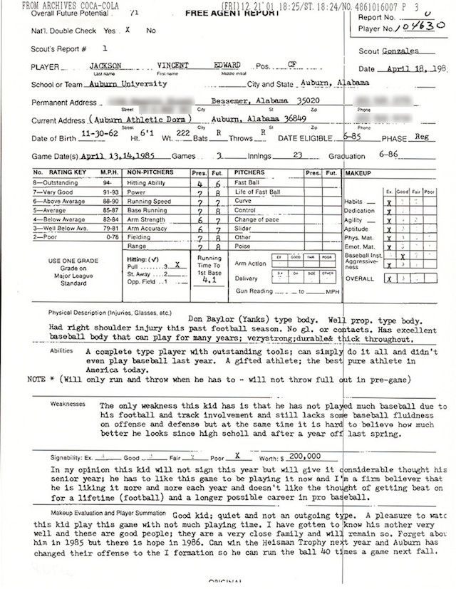 Baseball Scouting Report Template