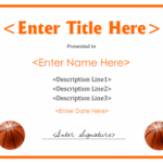 Basketball Certificate Template