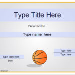 Basketball Certificate Template