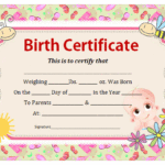 Birth Certificate Template For Microsoft Word