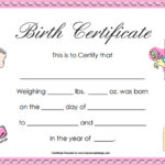 Birth Certificate Template For Microsoft Word