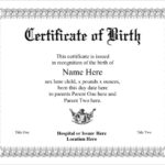 Birth Certificate Template For Microsoft Word