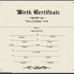 Birth Certificate Templates For Word