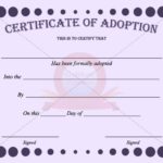 Blank Adoption Certificate Template