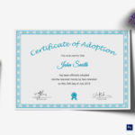 Blank Adoption Certificate Template