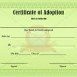 Blank Adoption Certificate Template