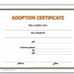 Blank Adoption Certificate Template