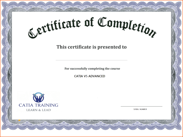 Certificate Of Completion Template Free Printable