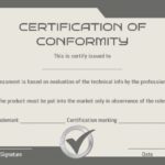 Certificate Of Conformity Template Free