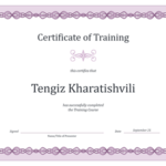 Certificate Of Participation Template Ppt