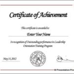 Certificate Of Participation Template Ppt