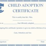 Child Adoption Certificate Template