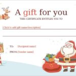 Christmas Gift Certificate Template Free Download