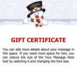 Christmas Gift Certificate Template Free Download