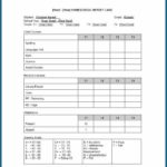 College Report Card Template