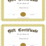 Company Gift Certificate Template