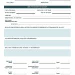 Construction Accident Report Template