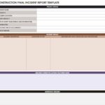 Construction Status Report Template