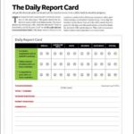 Daily Report Card Template For Adhd