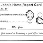 Daily Report Card Template For Adhd