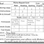 Daily Report Card Template For Adhd