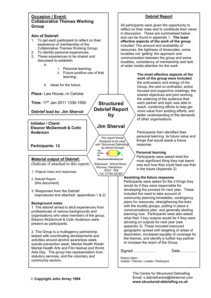 Debriefing Report Template PROFESSIONAL TEMPLATES PROFESSIONAL Debriefing Report Template PROFESSIONAL TEMPLATES PROFESSIONAL