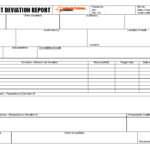 Deviation Report Template