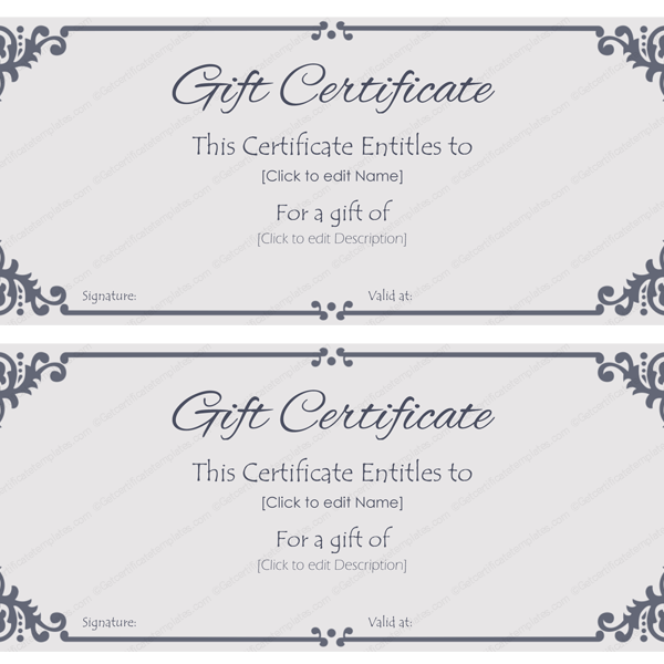 Image 1 for Elegant Gift Certificate Template