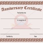 Employee Anniversary Certificate Template