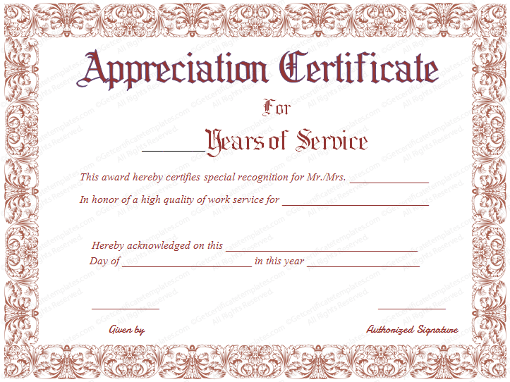 Employee Anniversary Certificate Template