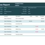 Expense Report Template Excel 2010