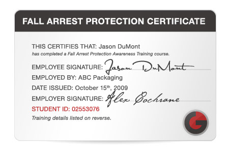 Fall Protection Certification Template