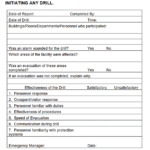 Fire Evacuation Drill Report Template