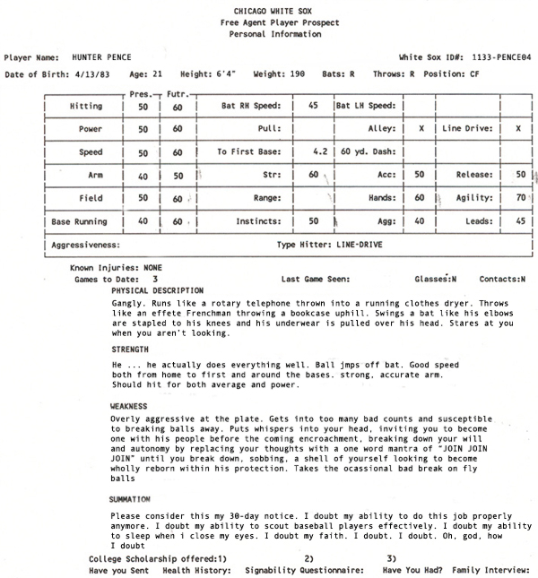 Football Scouting Report Template