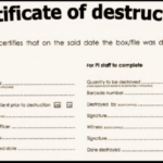 Free Certificate Of Destruction Template