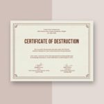 Free Certificate Of Destruction Template