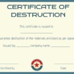 Free Certificate Of Destruction Template