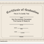 Free Printable Graduation Certificate Templates