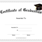 Free Printable Graduation Certificate Templates