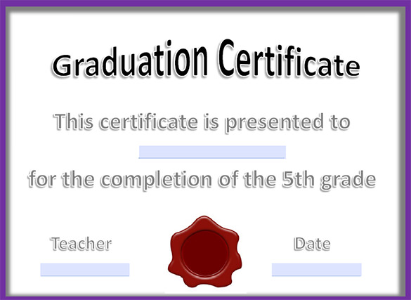 Free Printable Graduation Certificate Templates